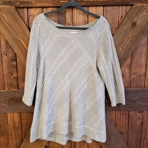 Cable knit 3/4 sleeve boat neck NY&Co sweater